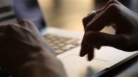 Male hands typing on laptop computer 1335367 Stock Video at Vecteezy