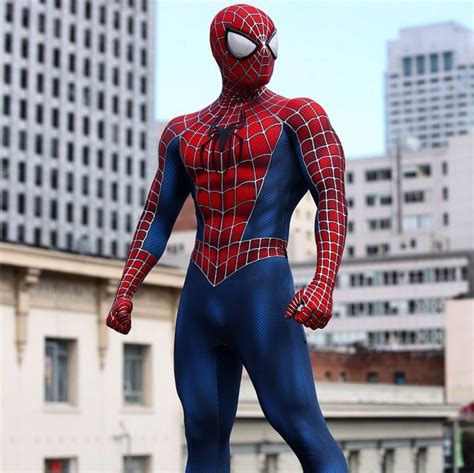 SPIDER-MAN COSTUME MOVIE QUALITY REPLICA COSPLAY SUIT RAIMI TOBEY ...