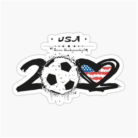 "USA World Cup 2022, US Soccer American Flag Soccer Team 2022" Sticker ...