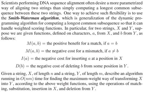 Scientists performing DNA sequence alignment often | Chegg.com