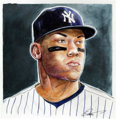 Aaron Judge Drawing by Dave Olsen