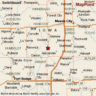 Where is Belmond, Iowa? see area map & more