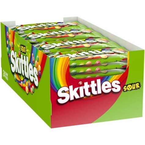 Skittles Sour Candy, 1.8 Ounce (24 Single Packs), 24 Count - King Soopers