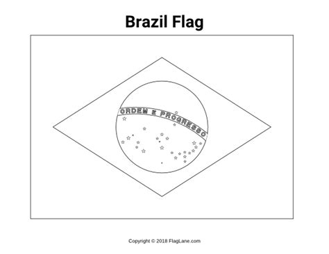 Free printable Brazil flag coloring page. Download it at https ...