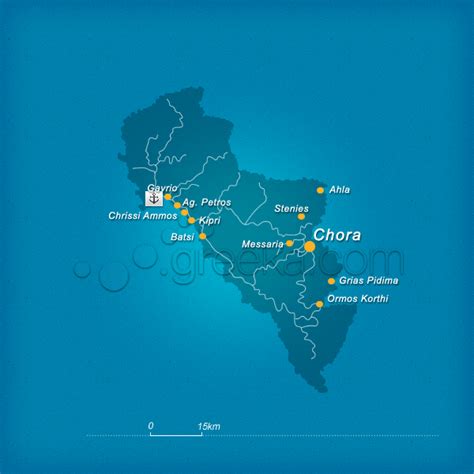 Map of Andros island, Greece - Greeka.com