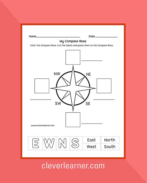 Compass Rose Activity for kindergarten | Compass rose activities ...