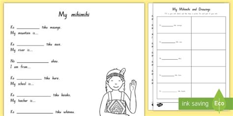 Printable Mihi Template for Kids - Write a Māori Mihi