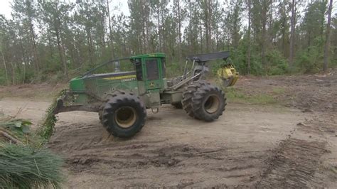 Harvesting Hard Wood Pulpwood From a Pine Second Thinning - YouTube