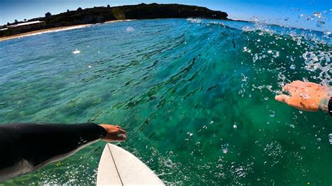 Surfing Crystal Clear Waves in Sydney! BACKHAND TURNS, FLOATERS & CUTBACKS POV Surf [raw edit ...