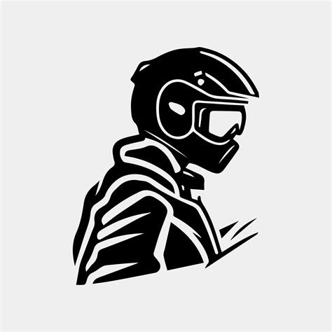 motorcycle rider. Vector silhouette. isolated on white 23630895 Vector Art at Vecteezy