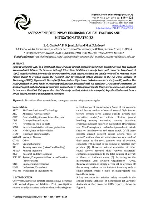 (PDF) Assessment of runway excursion causal factors and mitigation ...