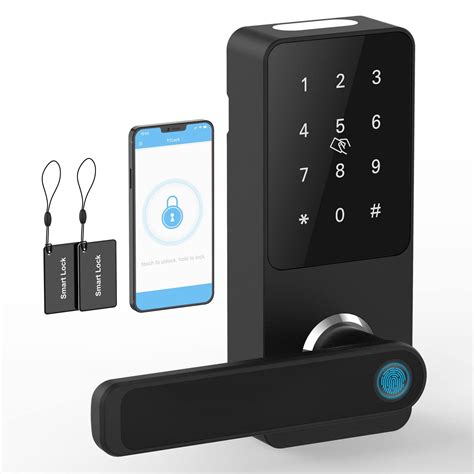 Buy Smart Lock, SATURNDOCK Keyless Entry Door Lock with Handle, Smart Deadbolt Fingerprint Door ...