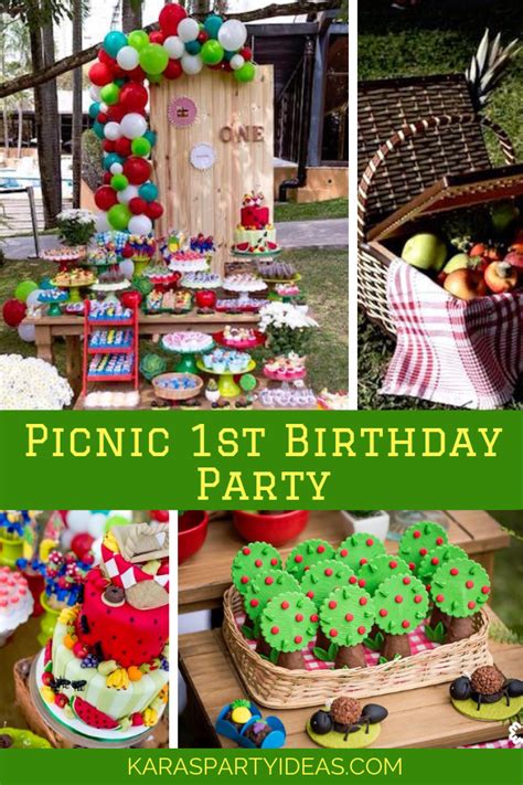 Kara's Party Ideas Picnic 1st Birthday Party | Kara's Party Ideas