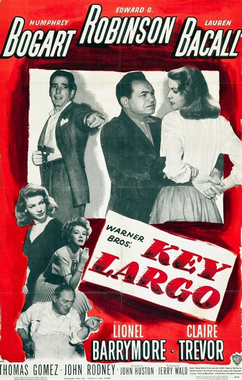 Key Largo (1948) | Lauren bacall movies, Key largo movie, Old movie posters