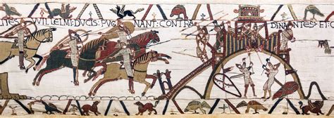 The Bayeux Tapestry is an embroidered cloth nearly 70m (230ft) long and ...