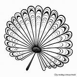 Fan Coloring Pages  Free & Printable sketch template