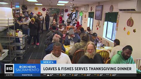 Sacramento's Loaves and Fishes serves Thanksgiving dinner for 40th year - YouTube