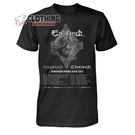 Enslaved European Spring Tour 2024 Merch, Enslaved Albums Shirt, Enslaved Band Tour 2024 Tee ...