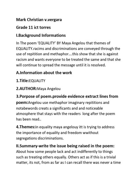 Poem Equality | PDF