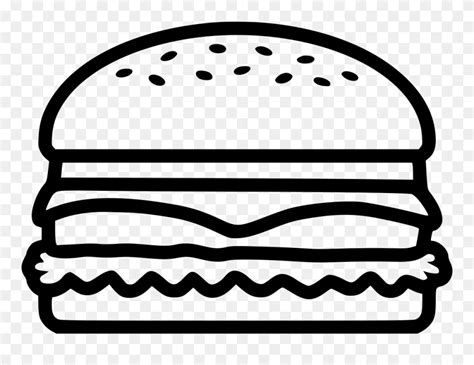 Cheeseburger - Hamburger Clip Art Black And White - Png Download (#5619991) - PinClipart