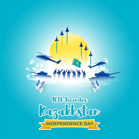 Premium Vector | Vector illustration of happy kazakhstan independence day