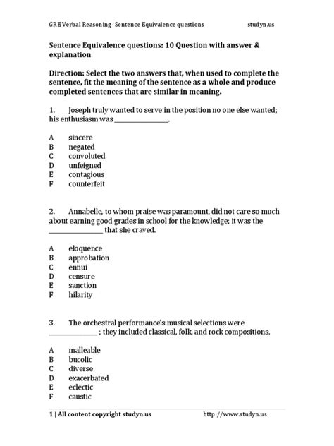 GRE Verbal Reasoning Practice Test 2 | Verb | Question