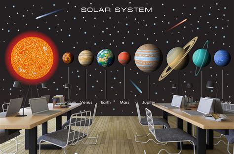 3D Planetary Solar System 164 Wall Murals | AJ Wallpaper