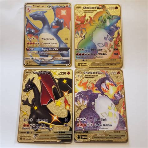 Shiny Charizard Vmax GX & V Champions Path Metal Pokemon Card | Etsy