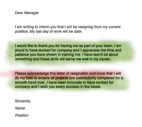 9 Job resignation letter ideas | job resignation letter, resignation letter, resignation