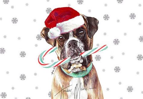 Boxer Christmas Card £2.95 from www.twowoofs.co.uk (With images) | Dog christmas card, Christmas ...