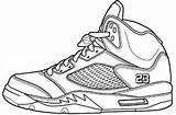 Air Jordan Shoes Coloring Pages sketch template