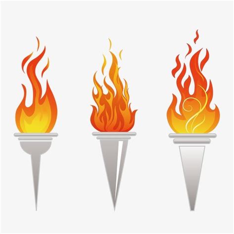 Torch White Transparent, Creative Vector Torch, Fire, Torch, Vector ...