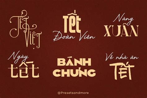 Font chữ Tết Việt hóa siêu độc đáo - Presets And More