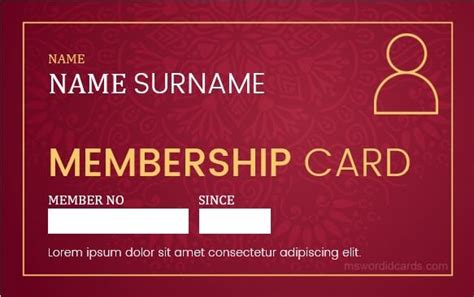 Template For Membership Cards | Best Creative Template Design