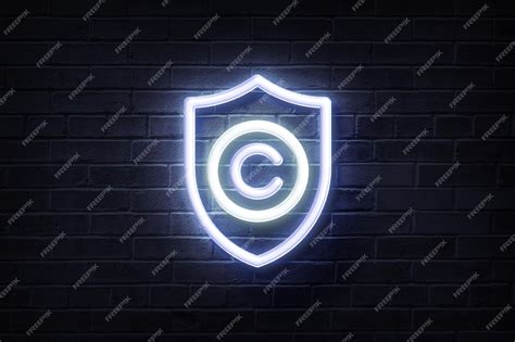 Premium Photo | Neon c letter shield neon sign glowing logo glow