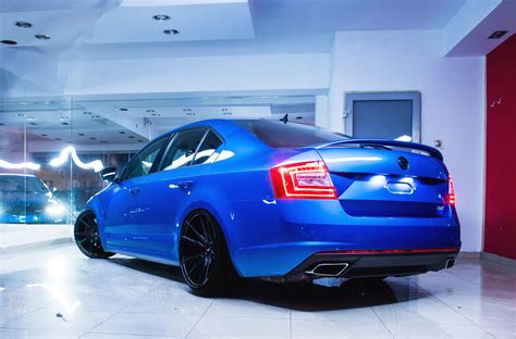 Custom Parts Giving Blue Skoda Octavia a Distinctive Appearance — CARiD ...