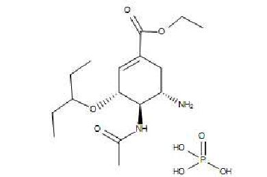 It shows the structure of Oseltamivir phosphate | Download Scientific ...