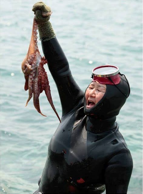 Jeju Island, South Korea. One of the Haenyo - the Diving Grandmas of ...