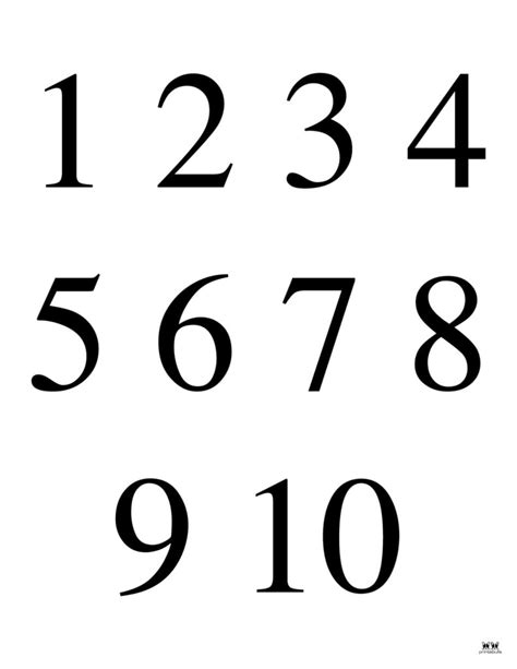 Printable Numbers - 58 FREE Printables - PrintaBulk