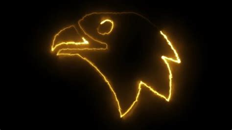 Glowing Neon Icon Eagle Logo Graphic Stock Footage Video (100% Royalty-free) 1089763039 ...