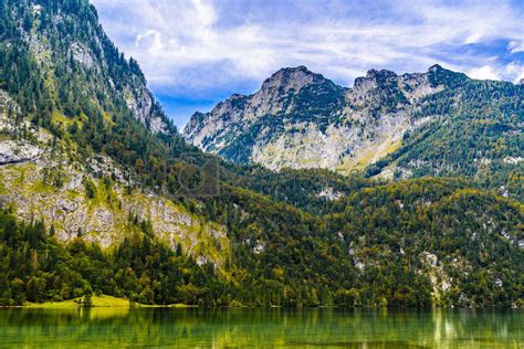 Koenigssee lake with Alp mountains, Konigsee, Berchtesgaden National ...