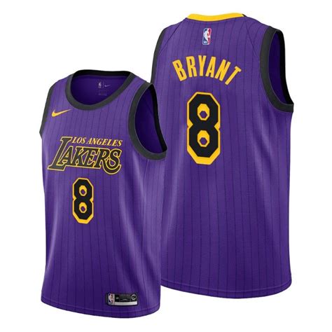 Men Kobe Bryant Los Angeles Lakers #8 Lakers Purple City Jersey ...