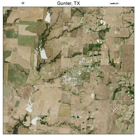 Aerial Photography Map of Gunter, TX Texas