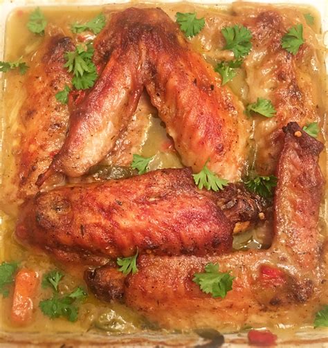 Baked Turkey Wings with Veggies and Herbs Gravy - Hopes Recipes