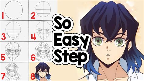 How To Draw Inosuke Hashibira Step by Step - Demon Slayer (Kimetsu no ...