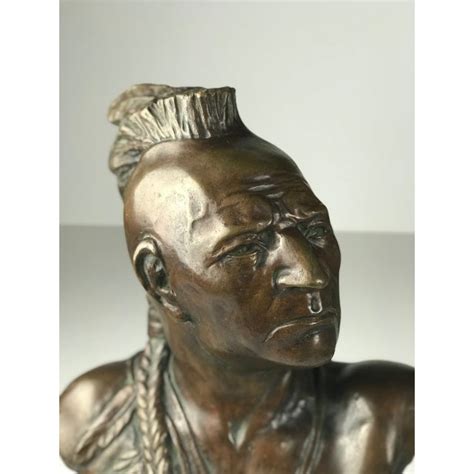 Vintage Indian Chief of Black Hawk Art Bronze Statue - 17” | Chairish