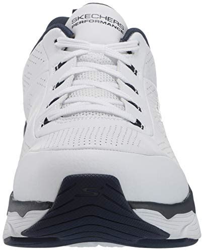 Skechers Men's Max Cushioning Elite Lucid-Premium Leather Walking & Running Shoe Sneaker, White ...