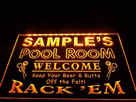 Pool room sign | Personalized - Light Signs Cave