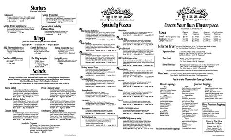 Pie in the Sky Pizza Menu, Menu for Pie in the Sky Pizza, Brentwood ...