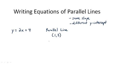 Writing Equations of Parallel Lines - Overview ( Video ) | Algebra | CK-12 Foundation